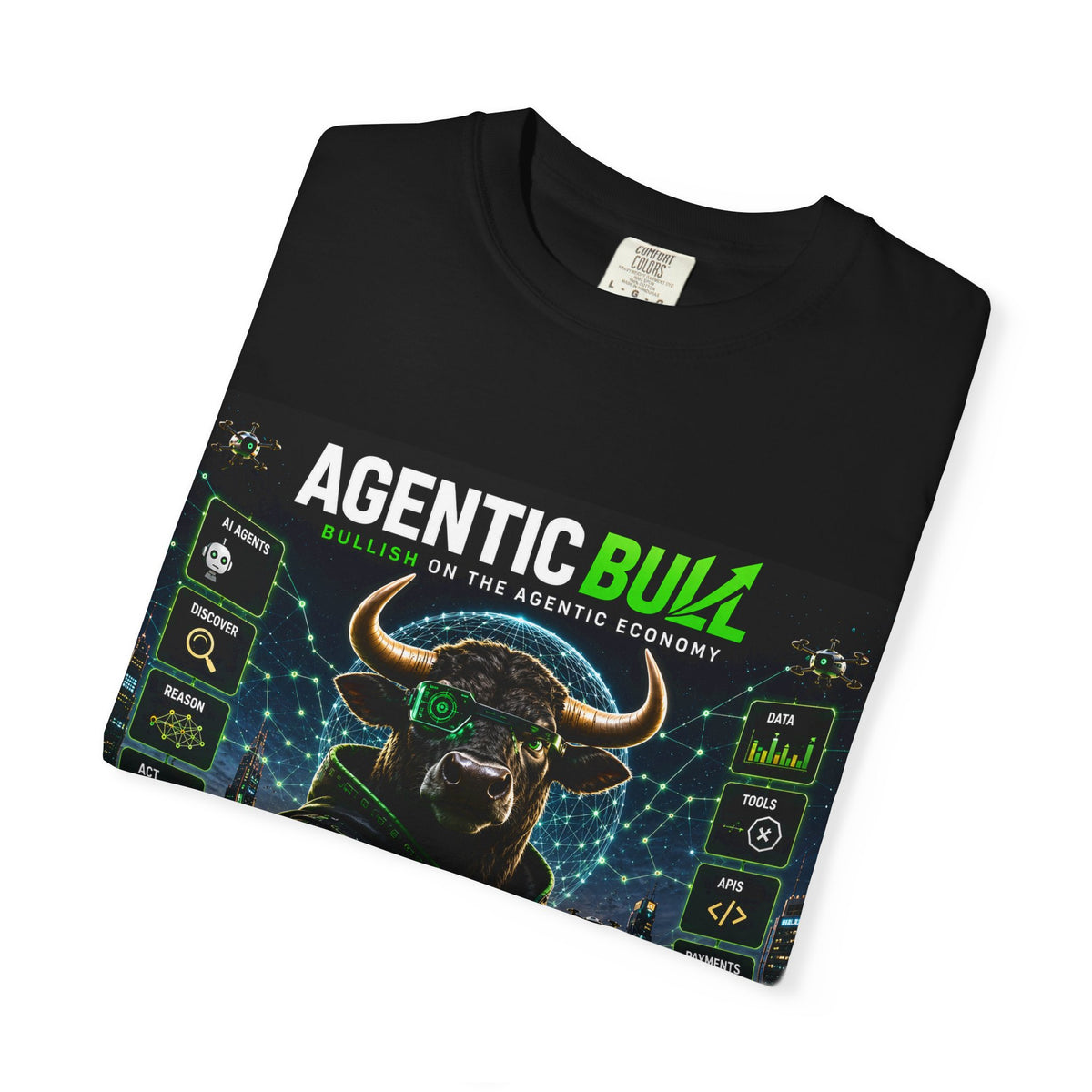 Agentic Bull T-Shirt — Crypto/Bull Market Graphic Tee