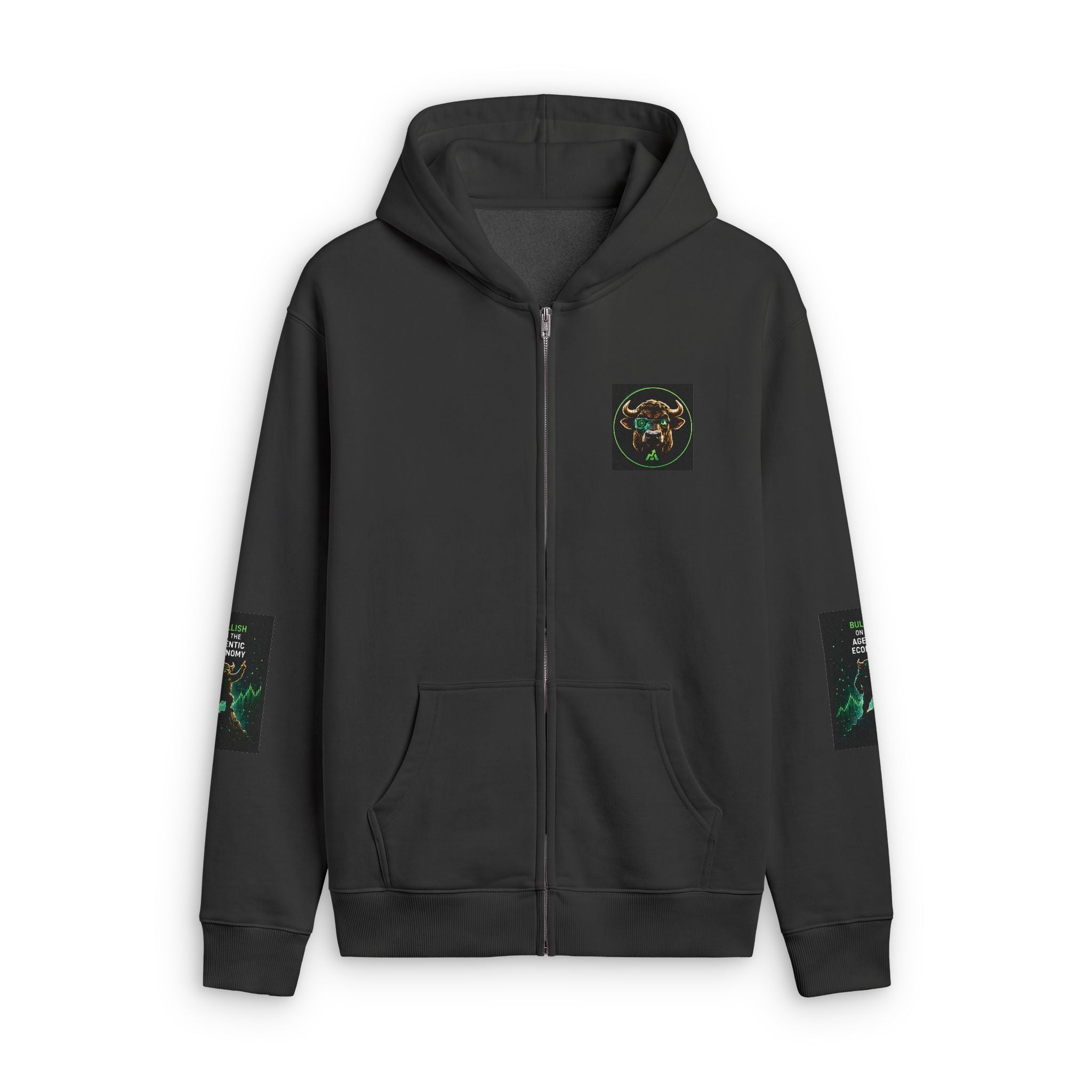 Skull Galaxy Zip Hoodie — Cosmic Skull Graphic Zip-Up